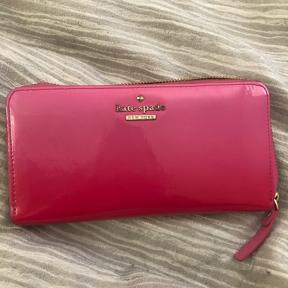 Kate Spade Pink Ombré Patent Leather Wallet